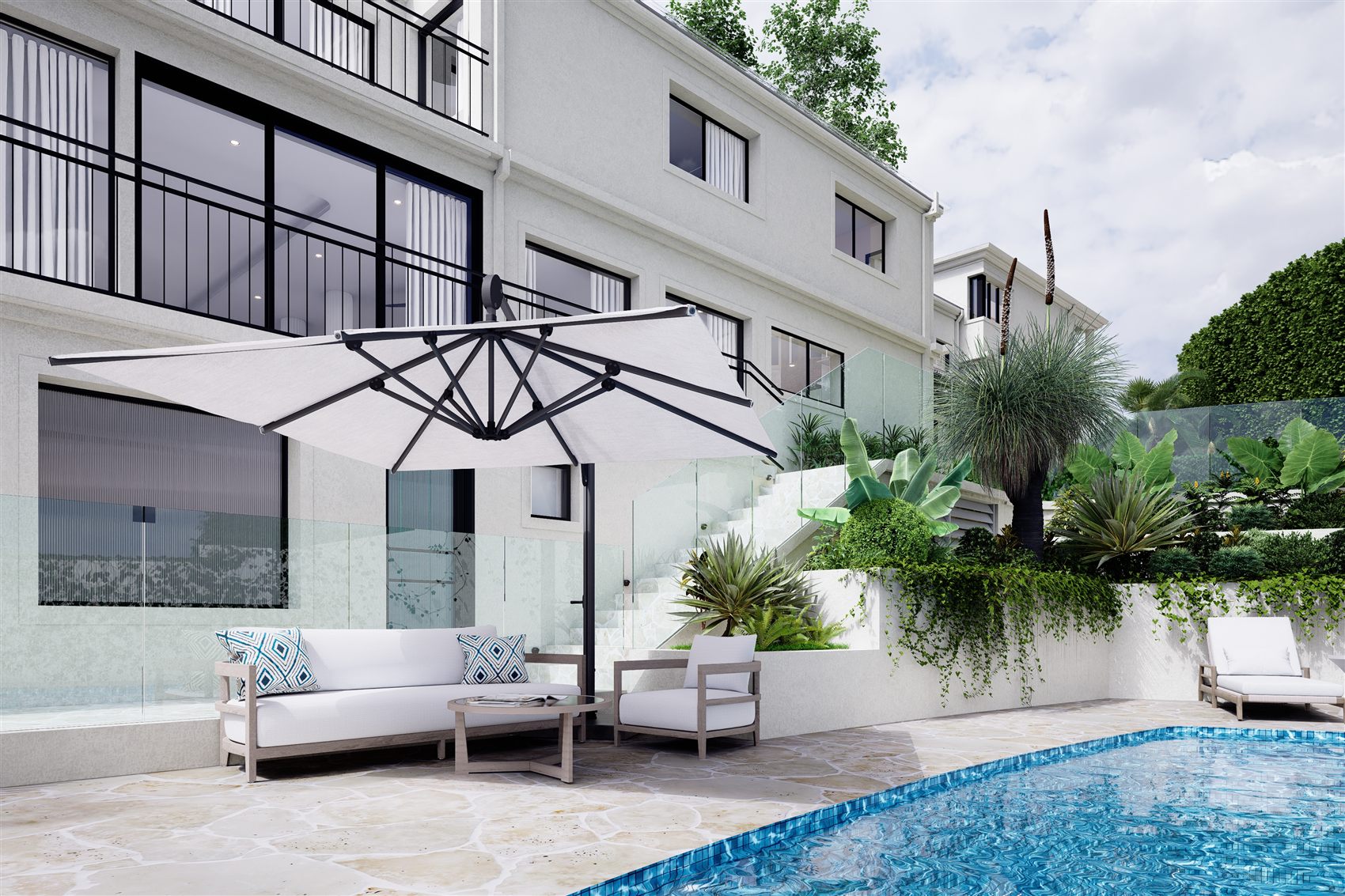 Greenwich — poolside lounge setting by STUDIO BELLE